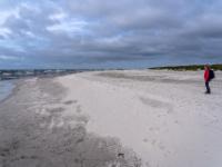 Bei windigem Wetter erreichen wir den Strand - Dueodde Dünen